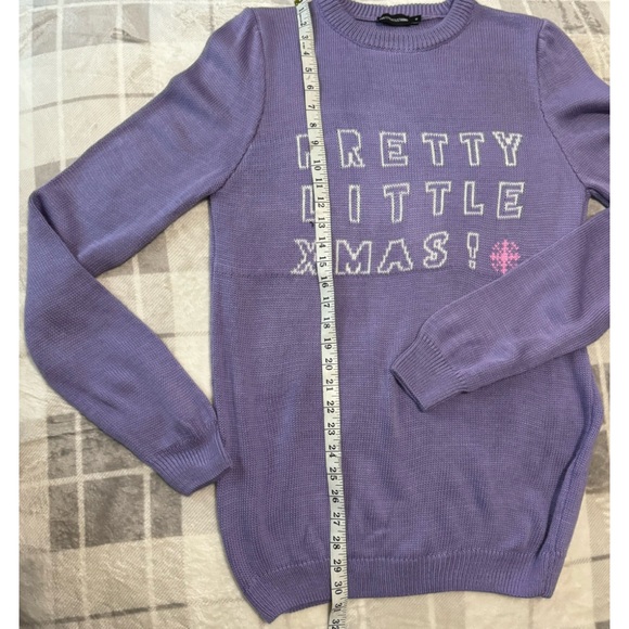 PRETTYLITTLETHING LILAC XMAS CHRISTMAS SWEATER size:M - Picture 11 of 12